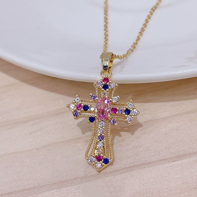 Luxury Zircon Cross Necklace